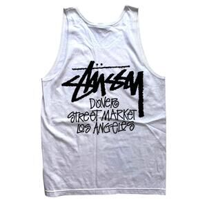 Stussy - Dover Street Market White Deadstock Tank Top Shirt